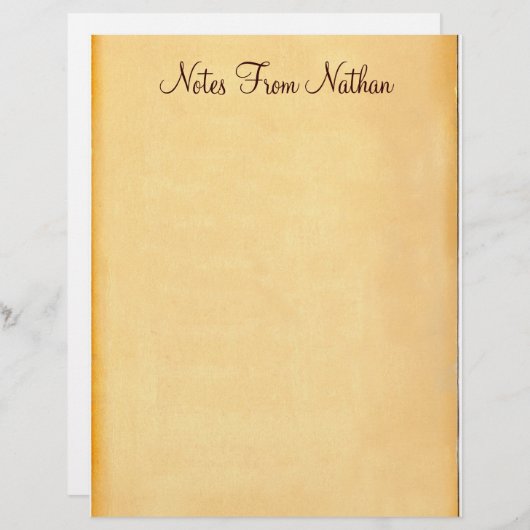 メモの差出人…古い紙レターヘッド文房具 (正面/裏面)