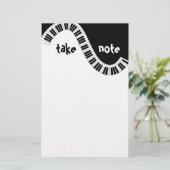 メモを取るミュージカルひな形 便箋 (スタンド正面)