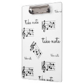 「メモを取る」ミュージカル・ノートのクリップボード クリップボード (左)