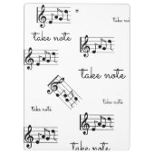 「メモを取る」ミュージカル・ノートのクリップボード クリップボード (裏面)