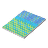 メモカスタム帳またはジョッター：水玉模様と山形 ノートパッド (回転)