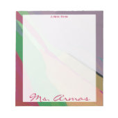 メモカラフル帳の水彩画先生 ノートパッド (正面)