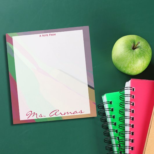 メモカラフル帳の水彩画先生 ノートパッド