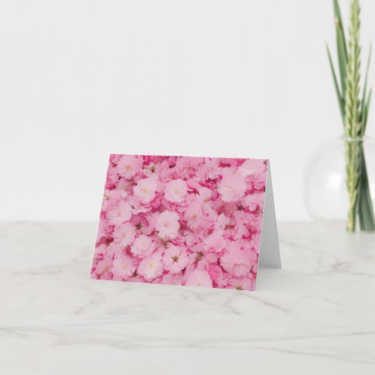 メモカード ピンク 桜 花 植物学 サンキューカード (正面)