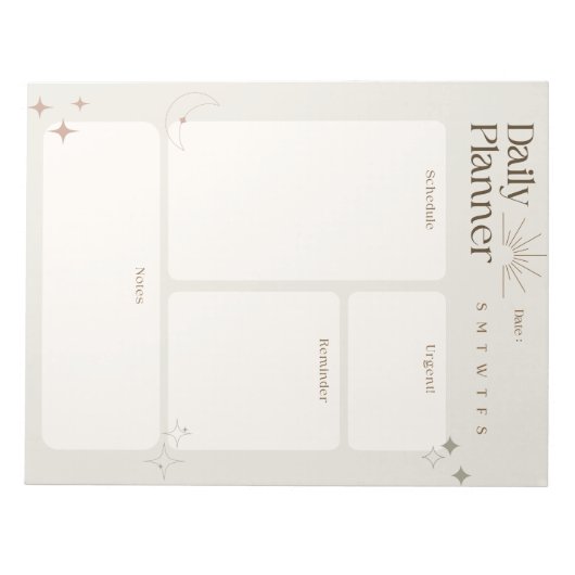 メモシンプルとアラーム付き毎日のプランナー ノートパッド (正面)