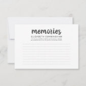 メモシンプルリア書ルの思い出 出欠カード (裏面)