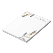 メモシンプル帳のデスクからの黒い金ゴールド ノートパッド (回転)