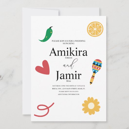 メモダンキシカン結婚コ 招待状 (正面)