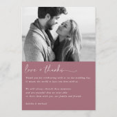 メモダンロ結婚ーのメニューと写真の戻り メニュー (裏面)