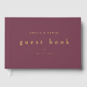 メモダンー結婚ブの名前と日のホイ実在ルズ ゲストブック (正面)