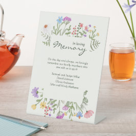 メモダン素朴モリアムの野結婚花 台座サイン