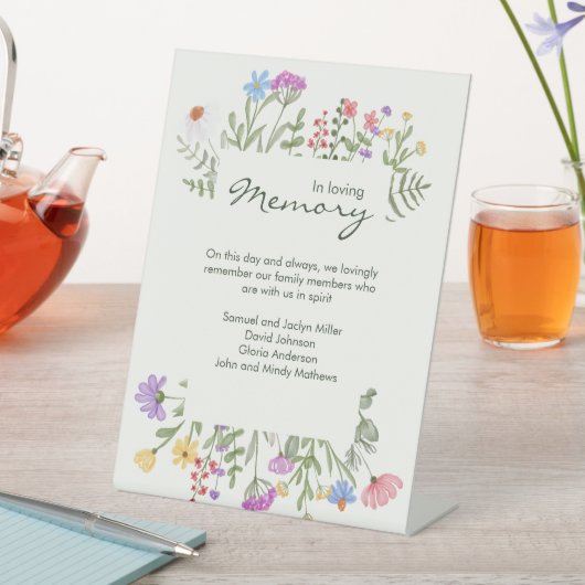 メモダン素朴モリアムの野結婚花 台座サイン (インサイチュ)