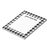 メモパーソナライズされた千鳥格子の帳 ノートパッド (回転)