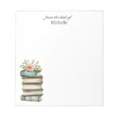 メモパーソナライズされた帳とスタックしたブック ノートパッド (正面)