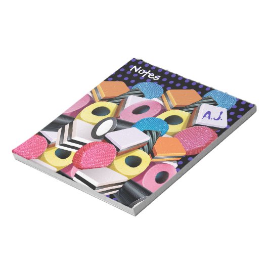 メモパーソナライズされた帳キャンディオールソートデザイン ノートパッド (回転)