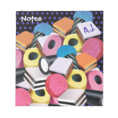 メモパーソナライズされた帳キャンディオールソートデザイン ノートパッド (正面)