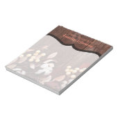 メモパーソナライズされた帳コットンブランチonダークウッドセント ノートパッド (回転)