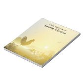 メモパーソナライズされた帳サニーモーニングファームカントリーRu ノートパッド (回転)