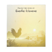 メモパーソナライズされた帳サニーモーニングファームカントリーRu ノートパッド (正面)