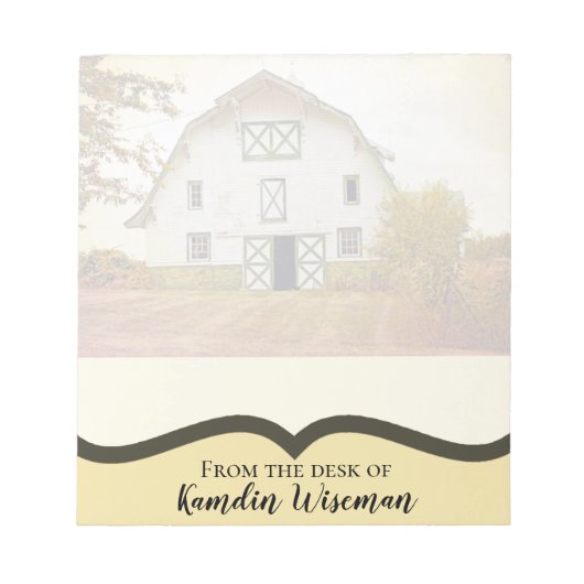 メモパーソナライズされた帳サンセットバーンドカ素朴ントリFi ノートパッド (正面)