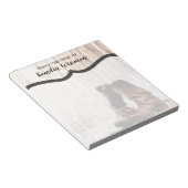 メモパーソナライズされた帳ブーツカントリー素朴ウェスタン ノートパッド (アングル)