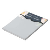 メモパーソナライズされた帳ベビーPink Cosmos on Navy ノートパッド (回転)