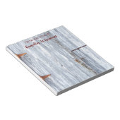 メモパーソナライズされた帳ホワイトウォッシュウッドバーンドドアCou ノートパッド (アングル)