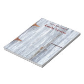 メモパーソナライズされた帳ホワイトウォッシュウッドバーンドドアCou ノートパッド (回転)