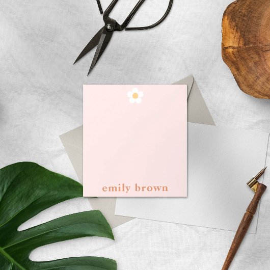 メモパーソナライズされた帳レトロデイジーカスタムメモ帳 ノートパッド