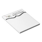 メモパーソナライズされた帳Boho Llama Bohemian Cacti Des ノートパッド (アングル)