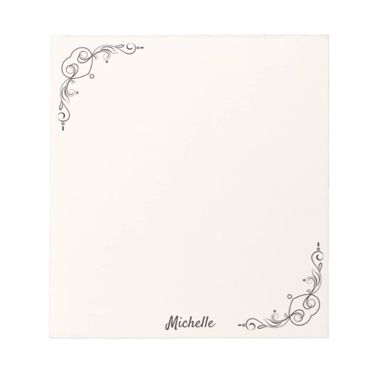 メモパーソナライズされた帳YOUR TEXT - Name Gift for Her ノートパッド (正面)