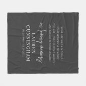 メモモダンリアエレガントルシック フリースブランケット (正面(横))