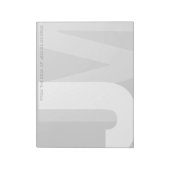 メモモダン帳のデスクからのイニシャル ノートパッド (回転)