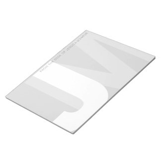 メモモダン帳のデスクからのイニシャル ノートパッド