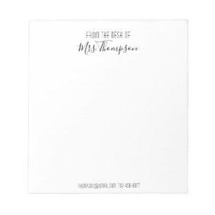 メモモダン帳のデスクから作成した黒い名前のスクリプト ノートパッド