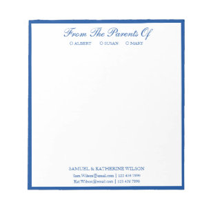 メモモダン帳の親からのネイビーブルー ノートパッド