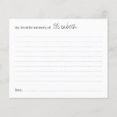 メモリお気に入りの葬式モダン出席カード (正面)