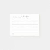 メモリお気に入りの葬式モダン出席カード ポストイット (正面)