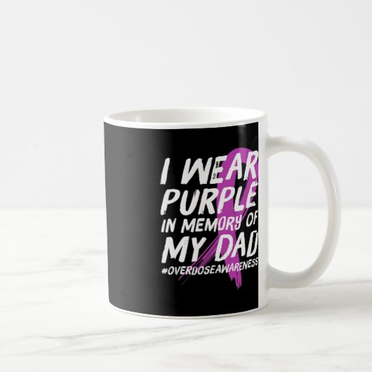 メモリのパパ衣服パープルオーバードーズ認識度 コーヒーマグカップ (右)