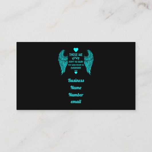 メモリの死別と損失の写真プリントカードWo 名刺 (裏面)