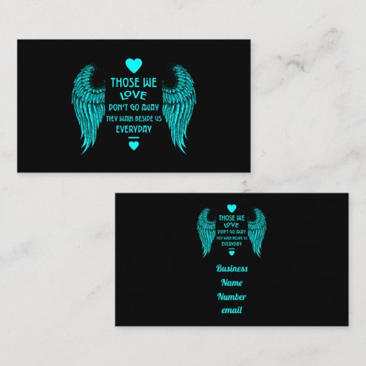 メモリの死別と損失の写真プリントカードWo 名刺 (正面/裏面)