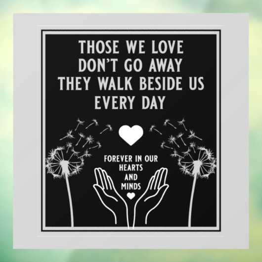 メモリの死別と損失写真プリント ウィンドウサイン (シート3)