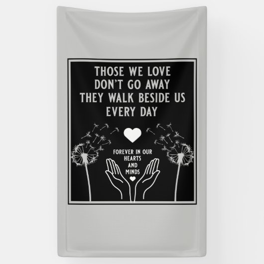 メモリの死別と損失写真プリント 横断幕 (縦)