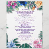 メモリの詩の紙にコードをパーソナライズされた追加 (裏面)