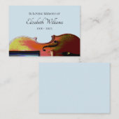 メモリアム葬儀でミュージカルヴァイオリンブルー エンクロージャーカード (正面/裏面)