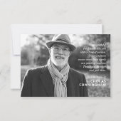 メモリアモダンカスタムルの写真とメッセージ ノートカード (正面)