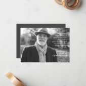 メモリアモダンカスタムルの写真とメッセージ ノートカード (正面/裏面インサイチュ)