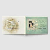 メモリアルあなたの写真を追加バタフライバラ真珠リブ ゲストブック (全面)