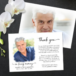 メモリアルありがとう愛する思い出の2枚の写真 サンキューカード