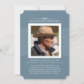 メモリアルありがとう王室の青い写真おそらく詩 サンキューカード (正面)